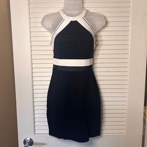 Express Black/White Racerback Dress | Size: XS